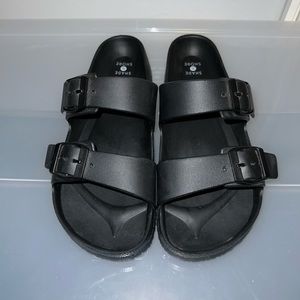 Women's Neida EVA Two Band Slide Sandals - Shade & Shore W8 Black